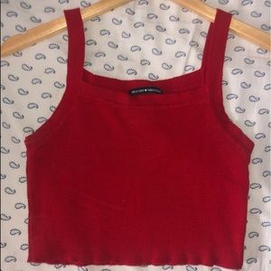 Red Brandy Melville Knit Tank Top